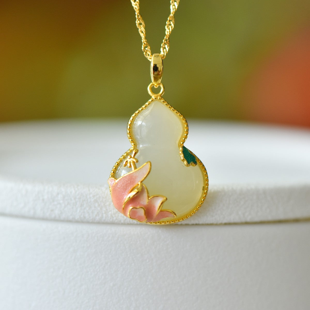 S925_Sterling_Silver_Hetian_Jade_Pendant_Lotus_Gourd