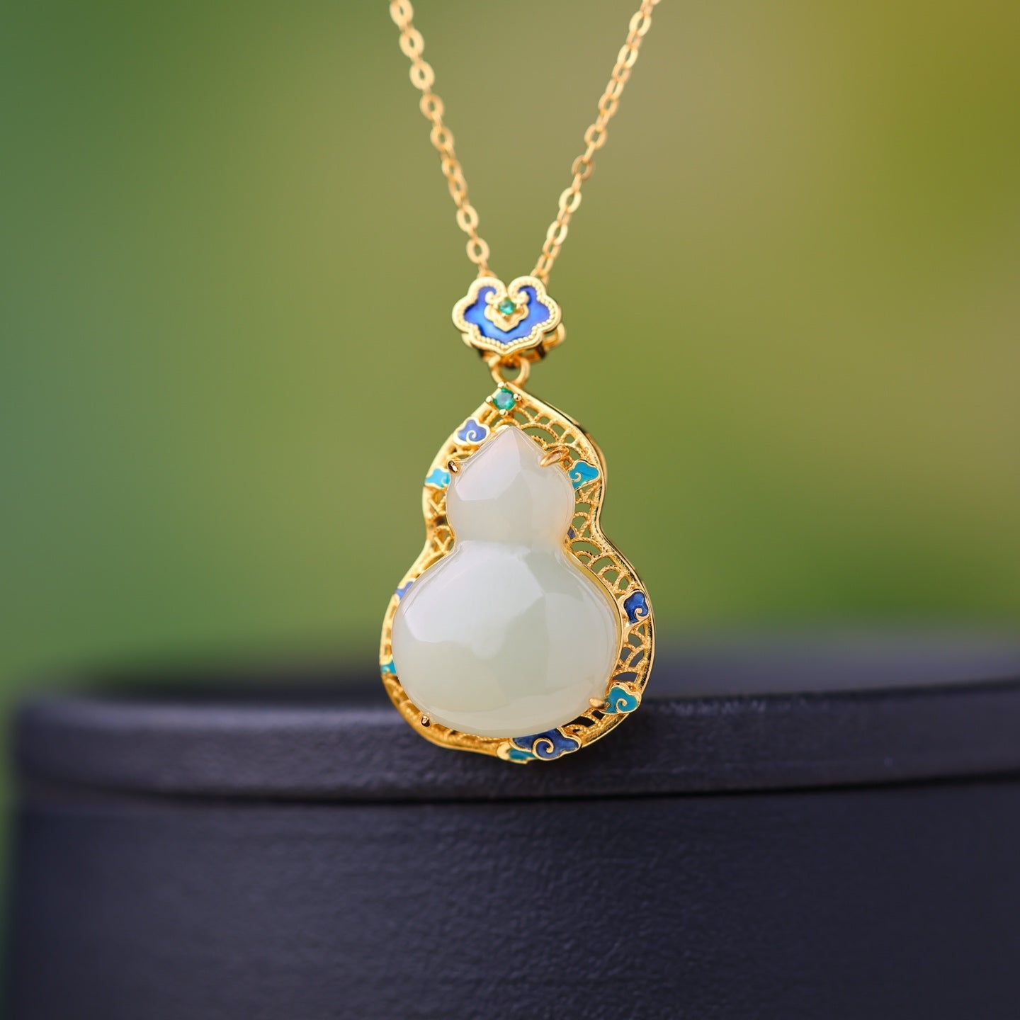 S925_Sterling_Silver_Hetian_Jade_Ruyi_Pendant_Gourd