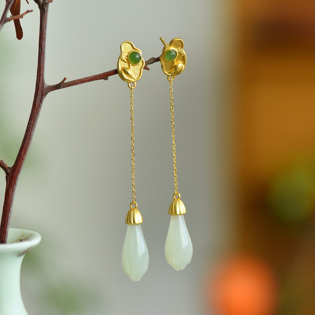 925_Silver_Nephrite_Earrings_Fine_Texture_Simple