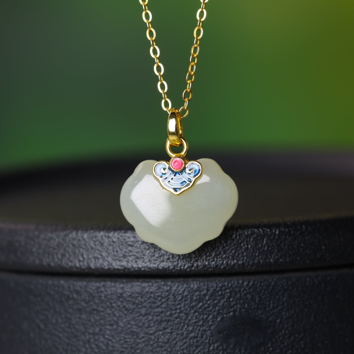 S925_Sterling_Silver_Hetian_Jade_Qinghai_Material_Ruyi_Lock_Ruyi_Pendant