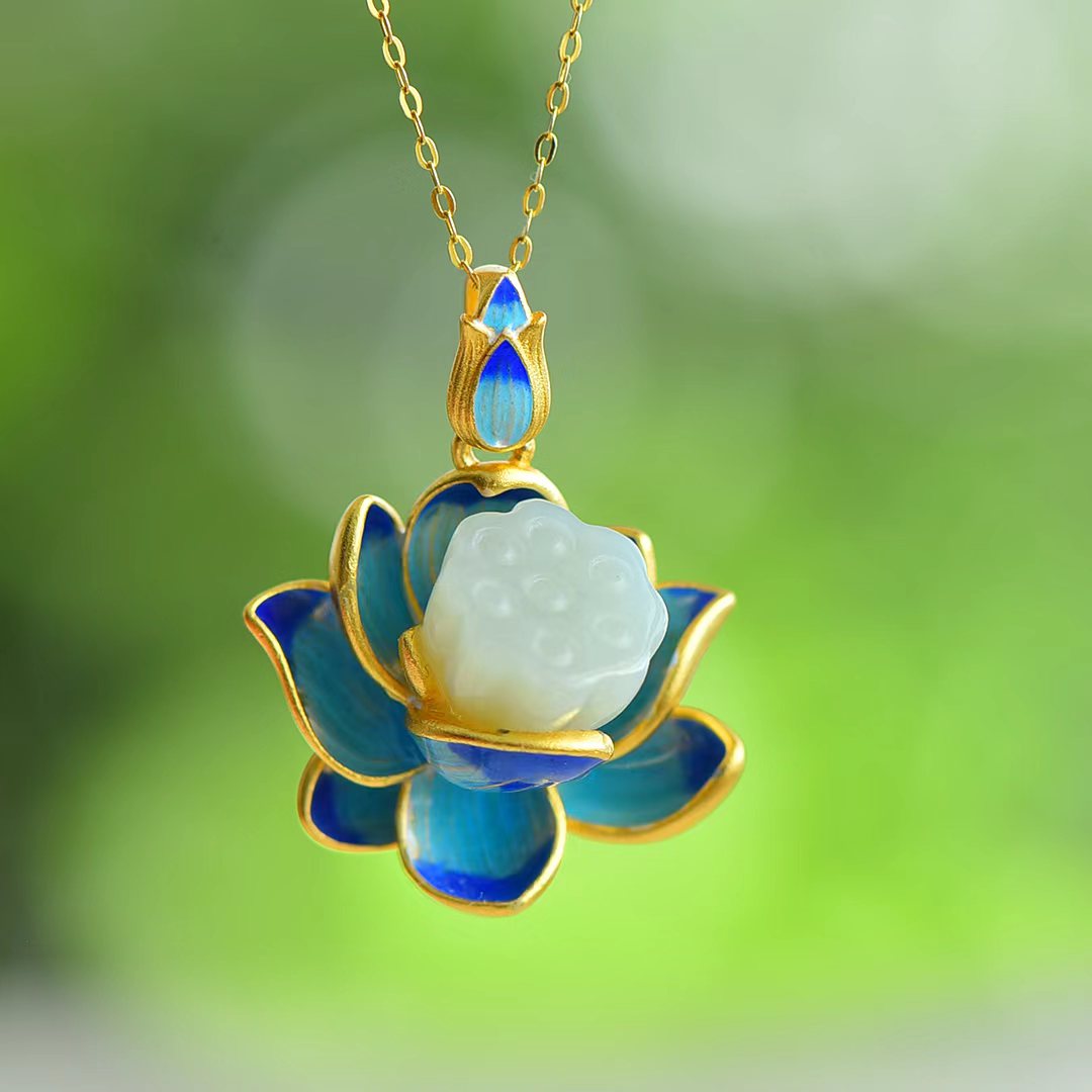 S925_Sterling_Silver_Hetian_Jade_Pendant_Lotus_1