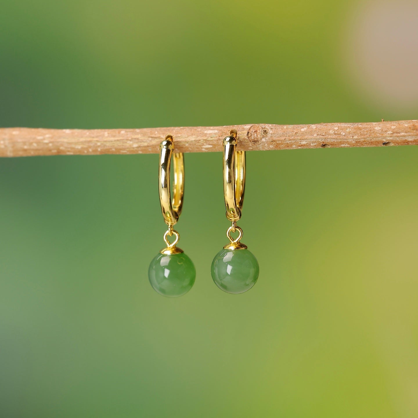 925_Silver_Nephrite_Green_Jade_Earrings_Fine_Texture_170