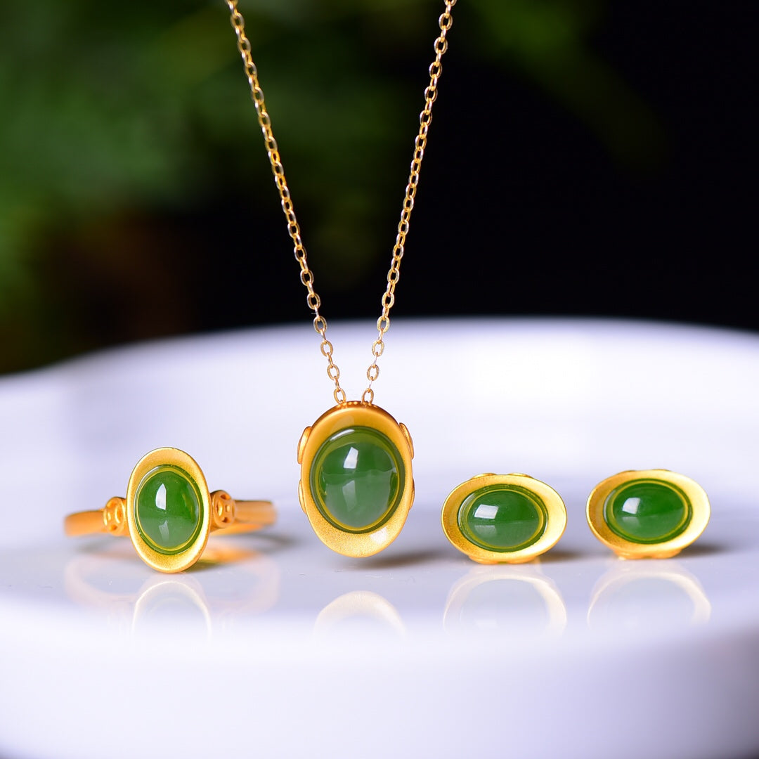 S925_Sterling_Silver_Hetian_Jade_Hetian_Jasper_Pendant_Earrings_Jewelry_Set_1