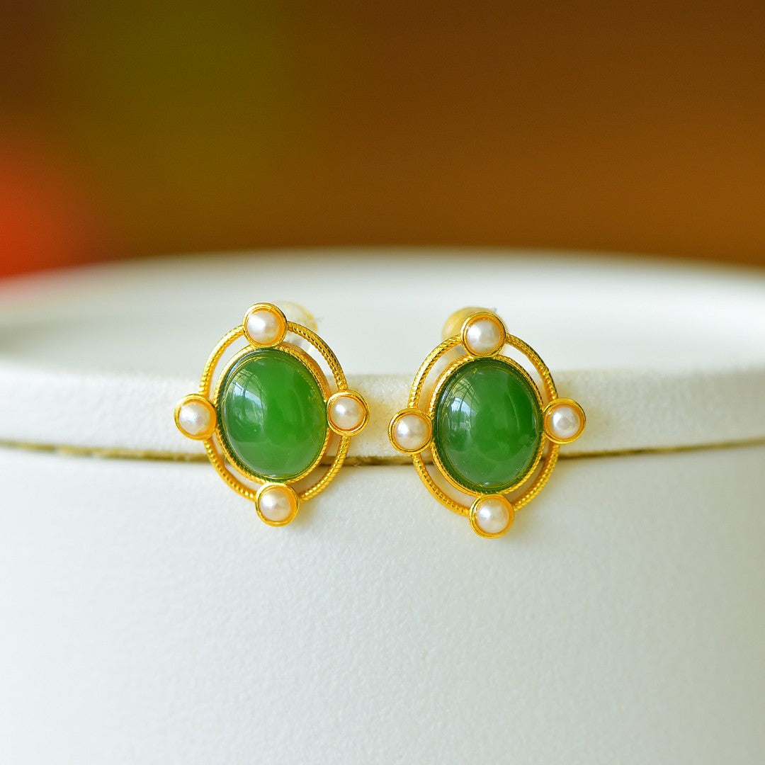 925_Silver_Nephrite_Green_Jade_Earrings