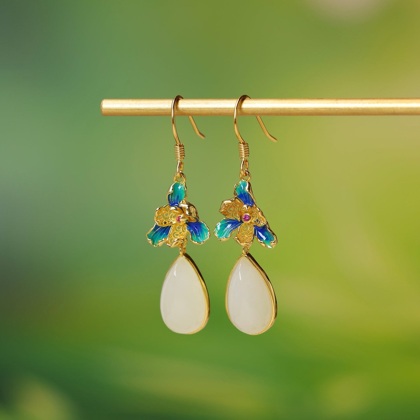 925_Silver_Nephrite_Earrings_Fine_Texture_178