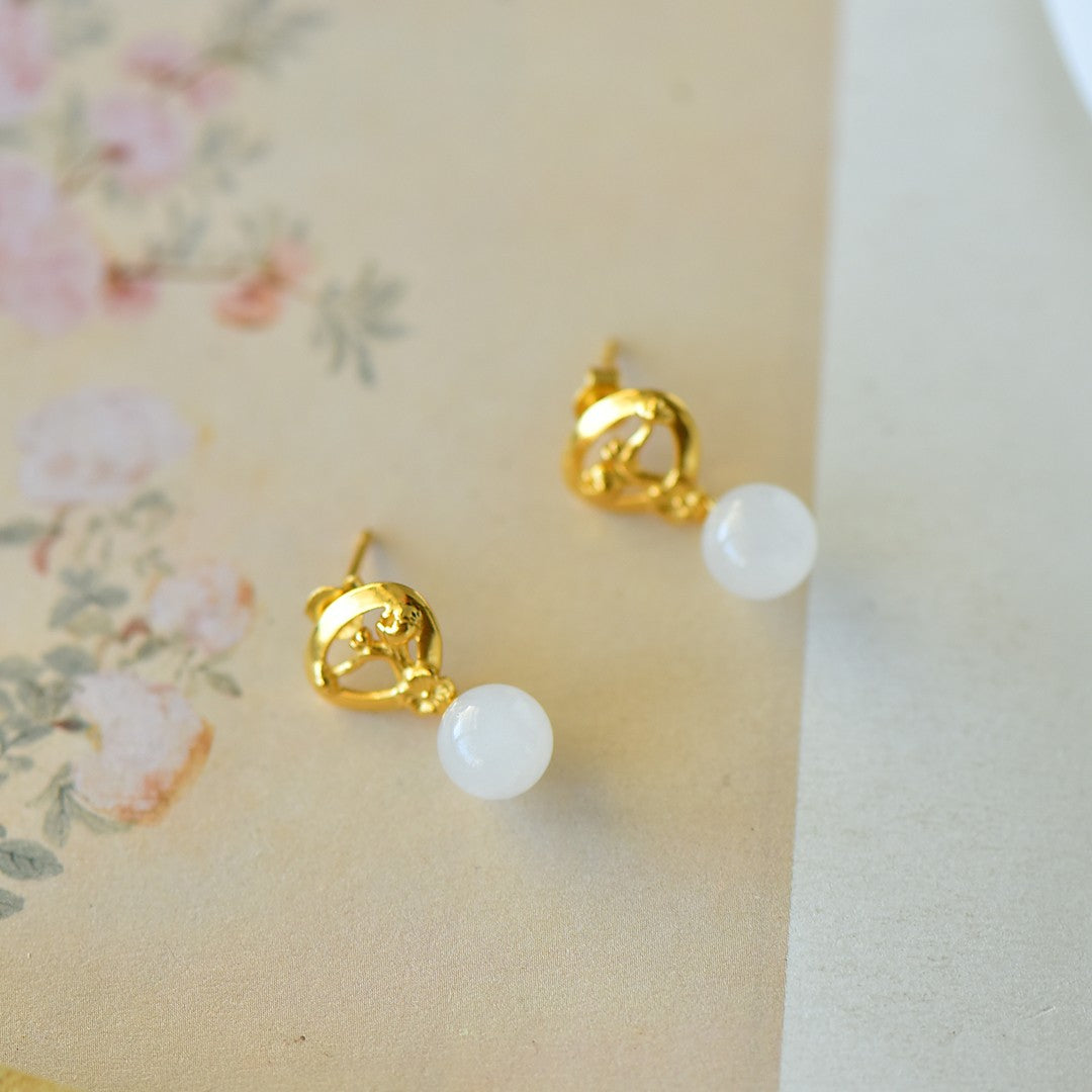 925_Silver_Nephrite_Earrings_Simple_Elegant_Exquisite
