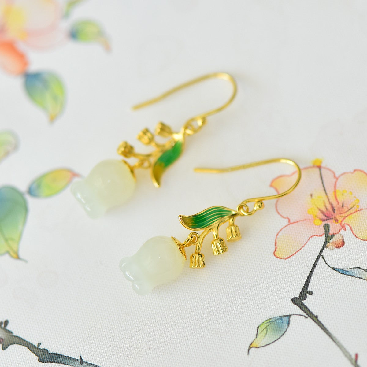 925_Silver_Nephrite_Earrings_Fine_Texture_With_Certificate