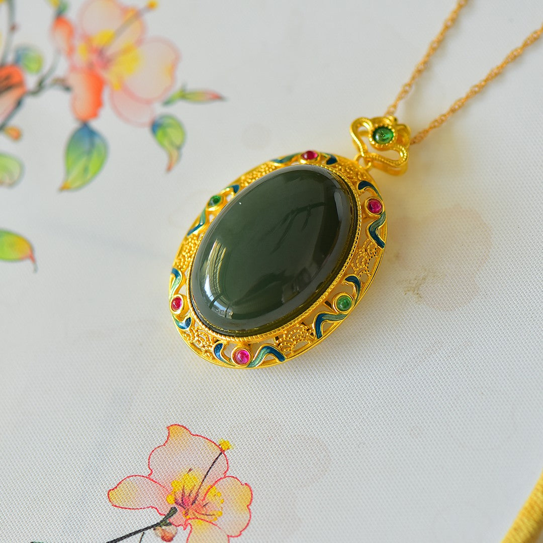 S925_Sterling_Silver_Hetian_Jade_Qingshui_Jade_Pendant_6