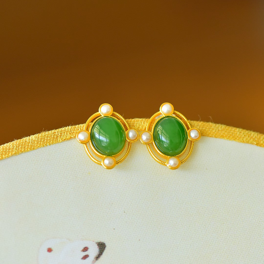 925_Silver_Nephrite_Green_Jade_Earrings