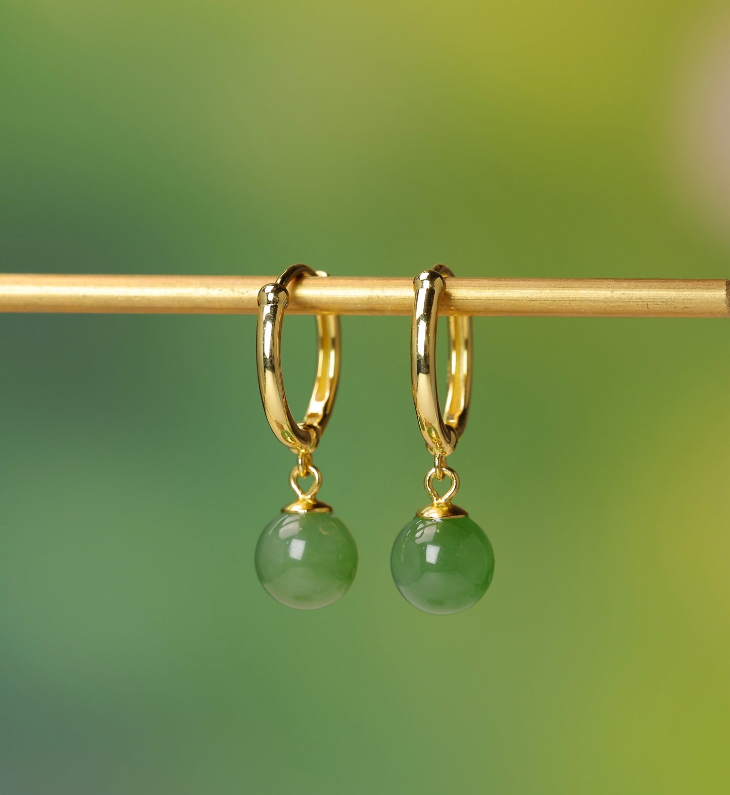 925_Silver_Nephrite_Green_Jade_Earrings_Fine_Texture_170