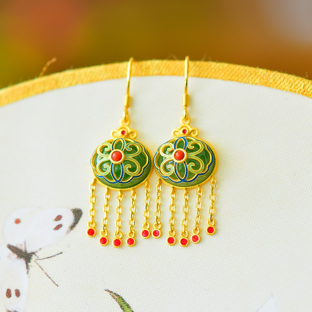 925_Silver_Nephrite_Green_Jade_Earrings_Simple