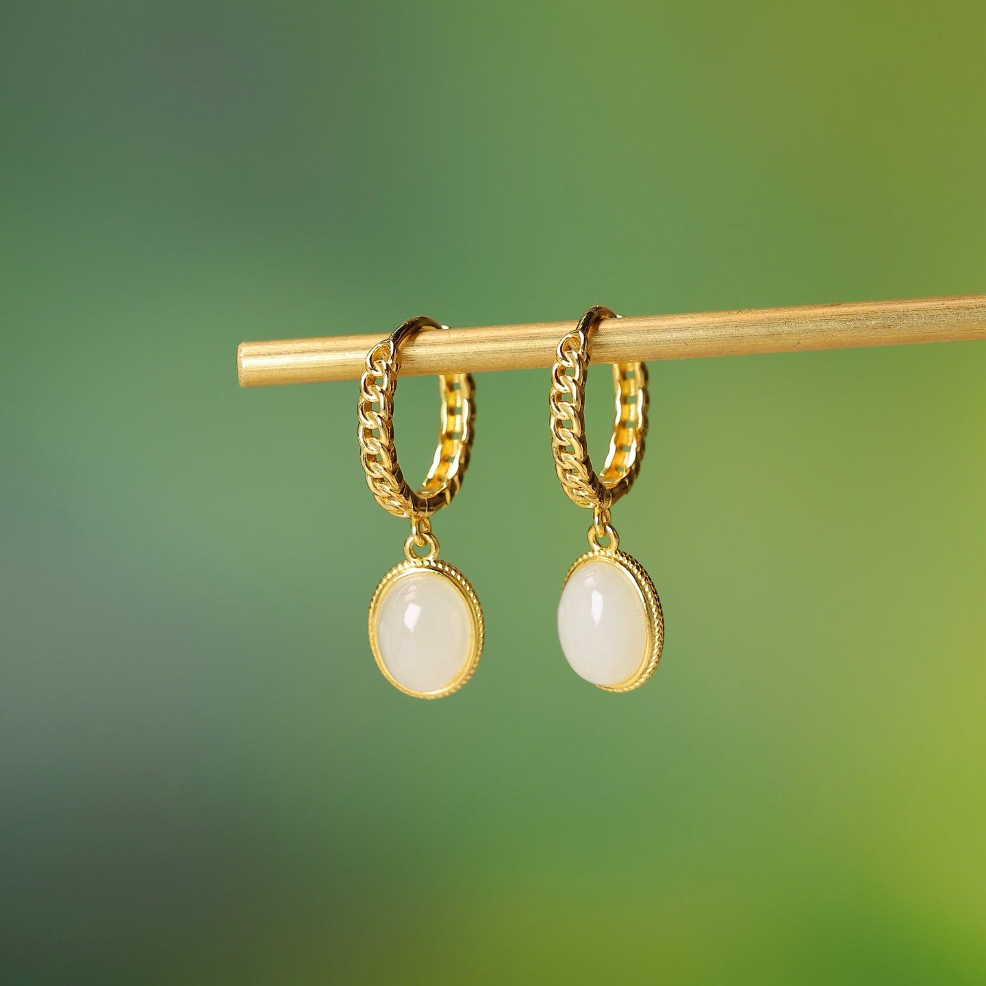 925_Silver_Nephrite_Earrings_Fine_Texture_174