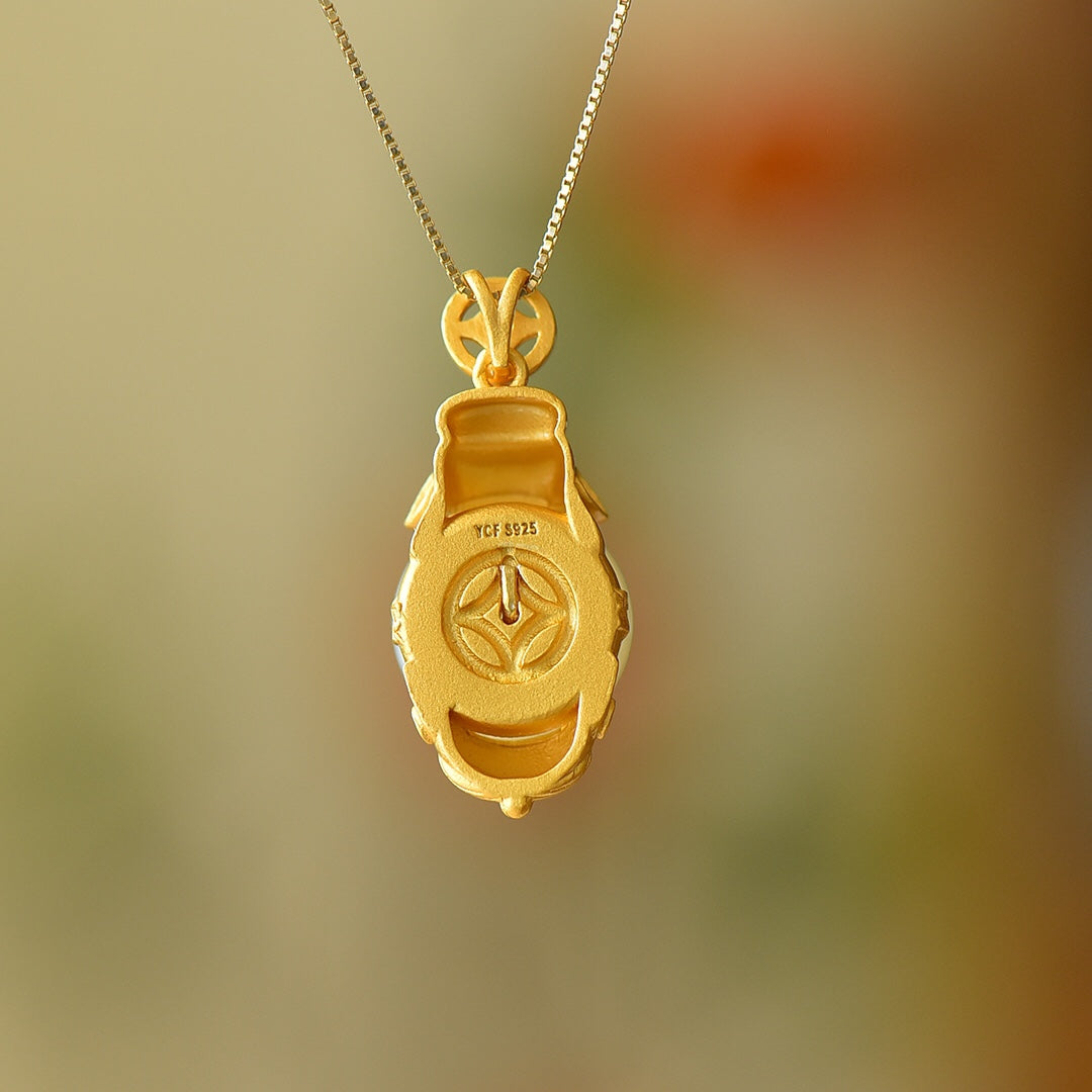 S925_Sterling_Silver_Hetian_Jade_Pendant_Pixiu