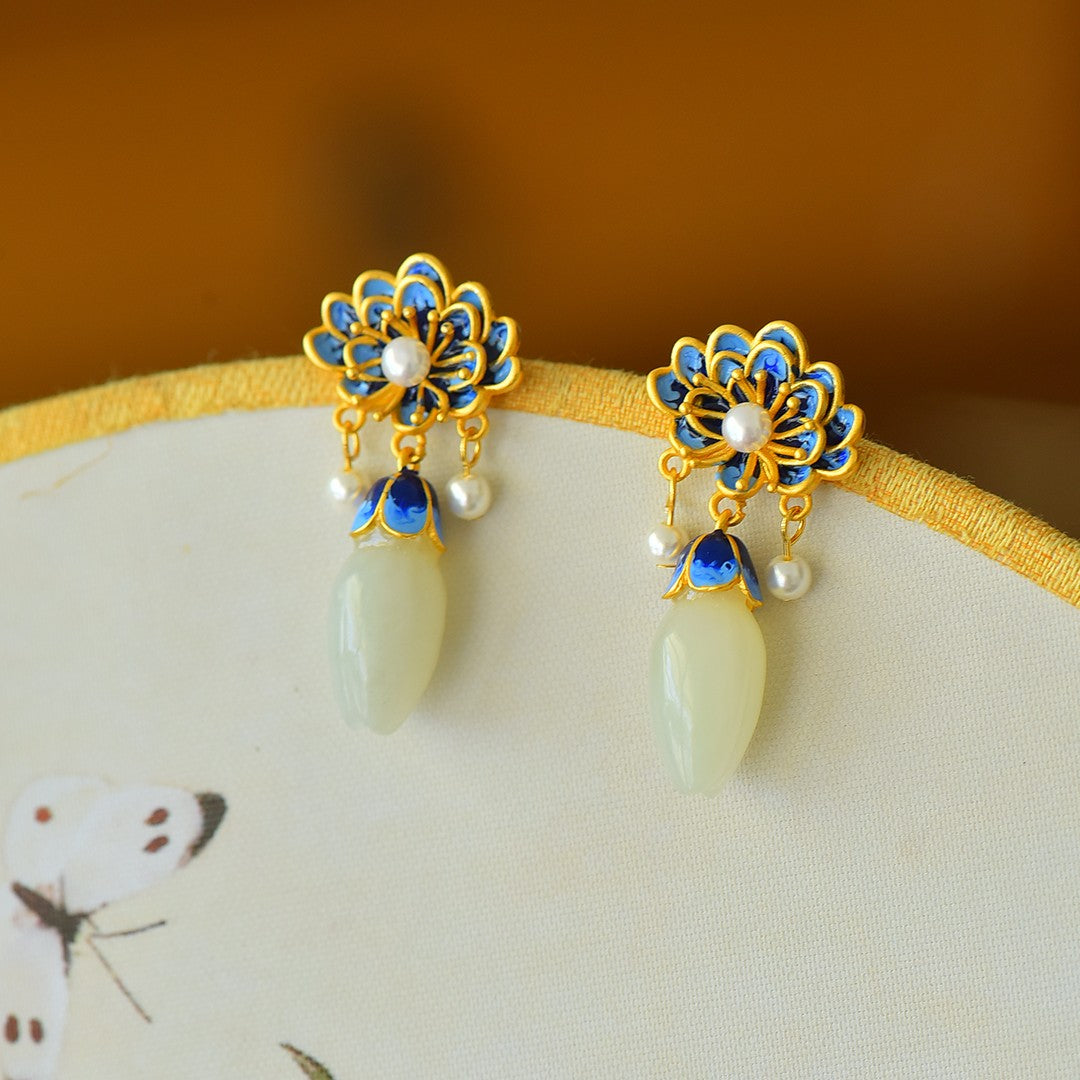 925_Silver_Nephrite_Earrings_Exquisite