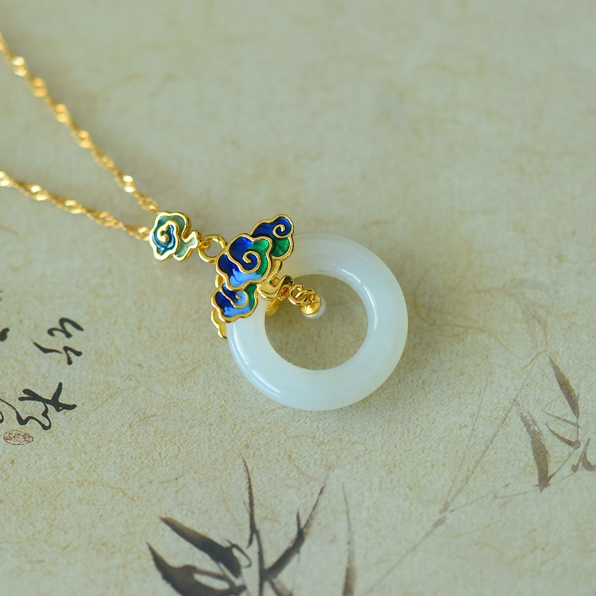 S925_Sterling_Silver_Hetian_Jade_Pendant_Auspicious_Cloud