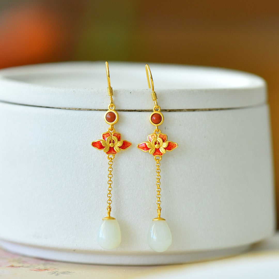 925_Silver_Nephrite_Earrings_Simple_Elegant