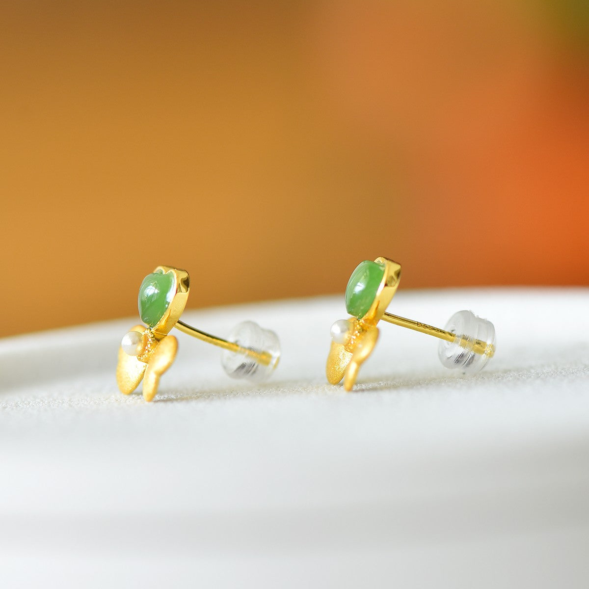 925_Silver_Nephrite_Earrings_Fine_Texture_With_Certificate_151