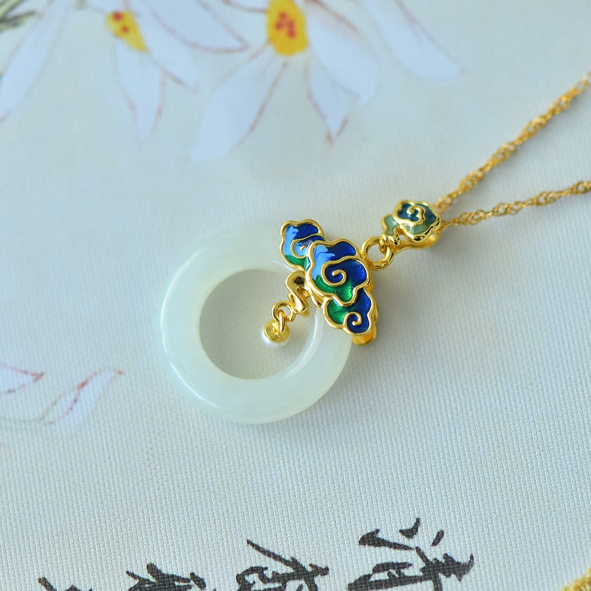 S925_Sterling_Silver_Hetian_Jade_Pendant_Auspicious_Cloud