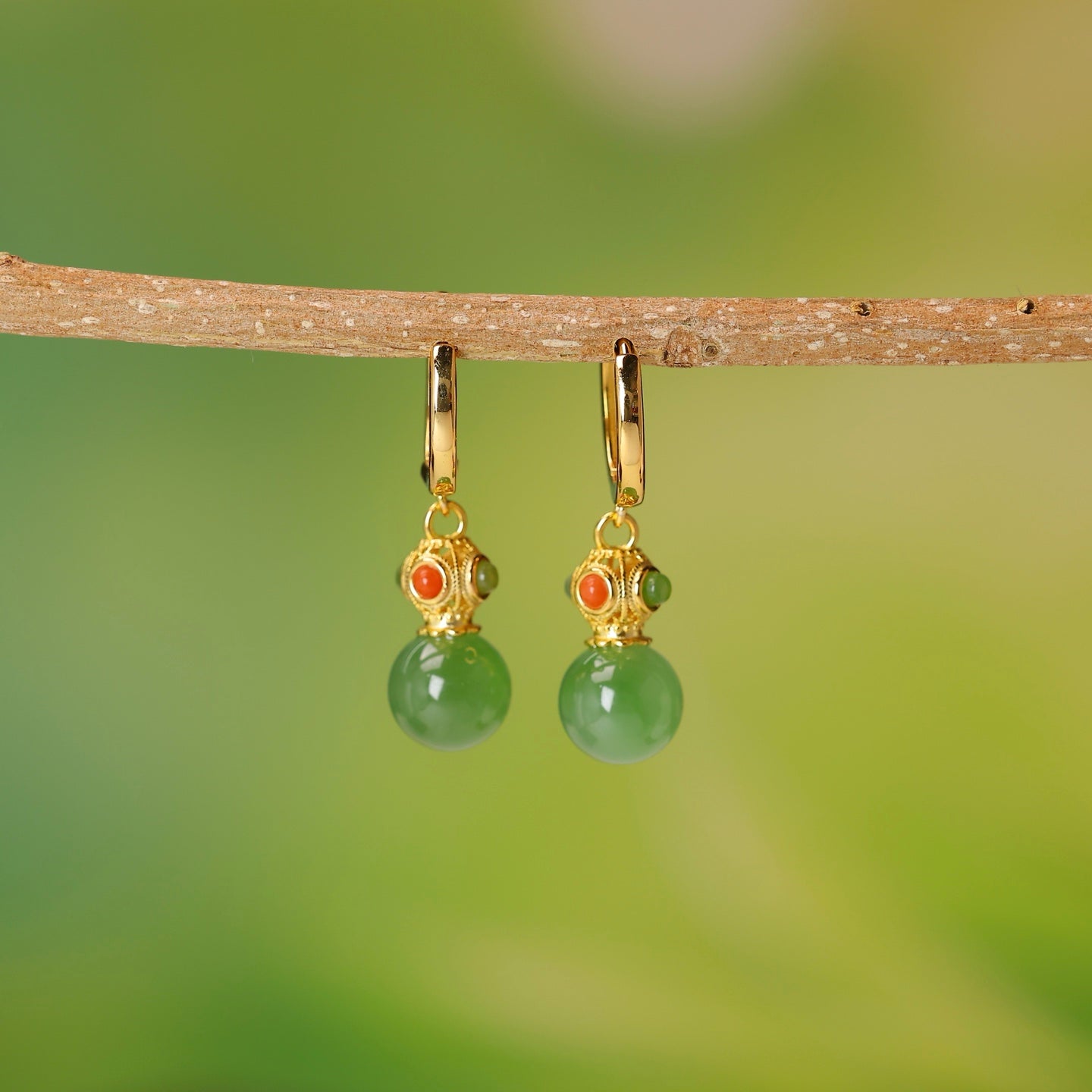 925_Silver_Nephrite_Green_Jade_Earrings_Fine_Texture_172