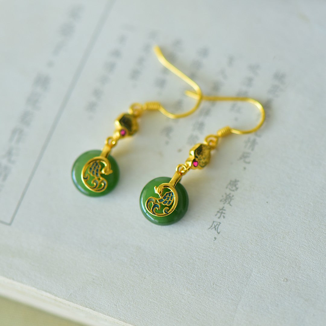 925_Silver_Nephrite_Green_Jade_Donut_Earrings_125