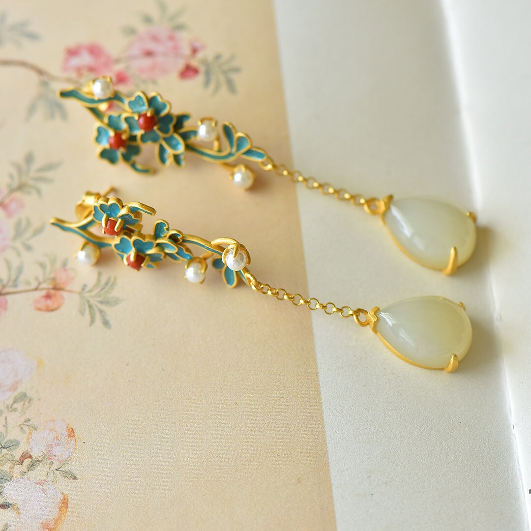 925_Silver_YtInlaid_Nephrite_Nephrite_Earrings
