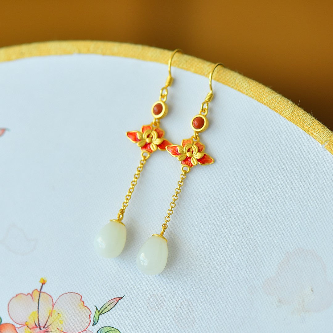 925_Silver_Nephrite_Earrings_Simple_Elegant