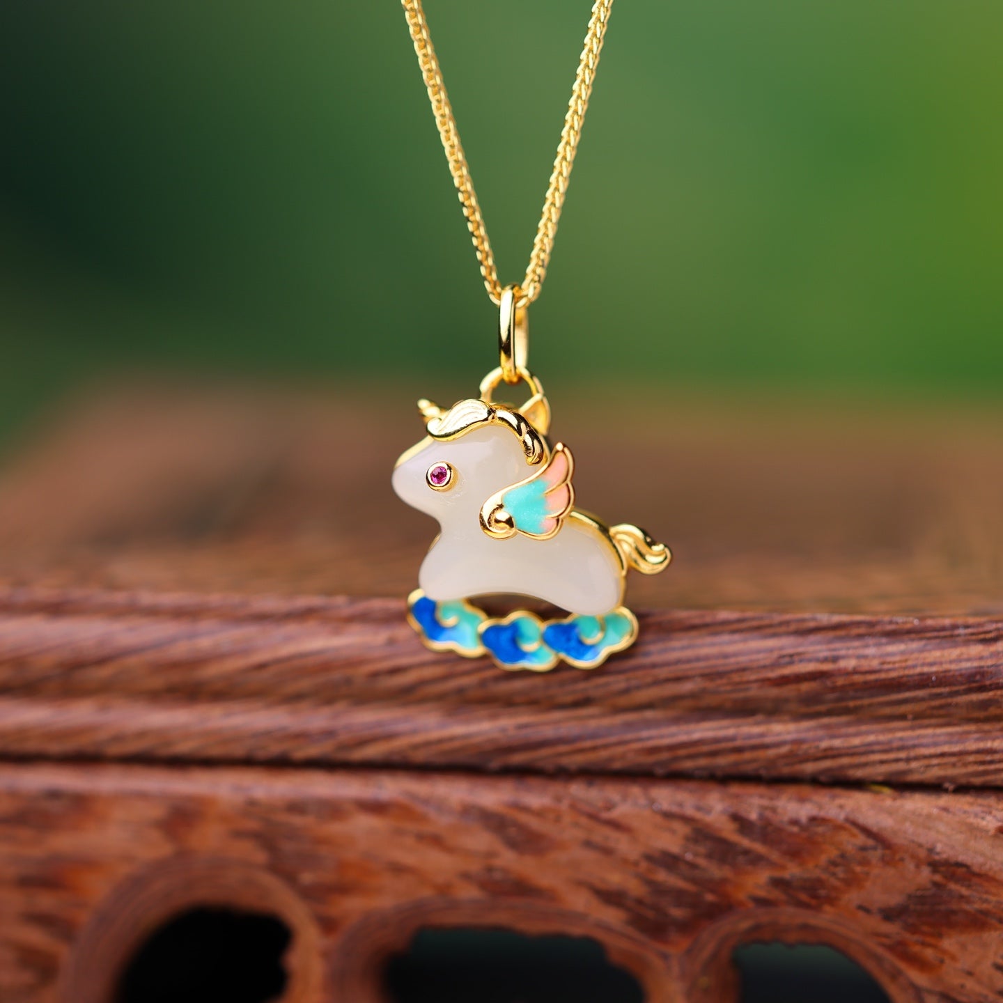 S925_Sterling_Silver_Hetian_Jade_Pendant_Pony_Auspicious_Cloud