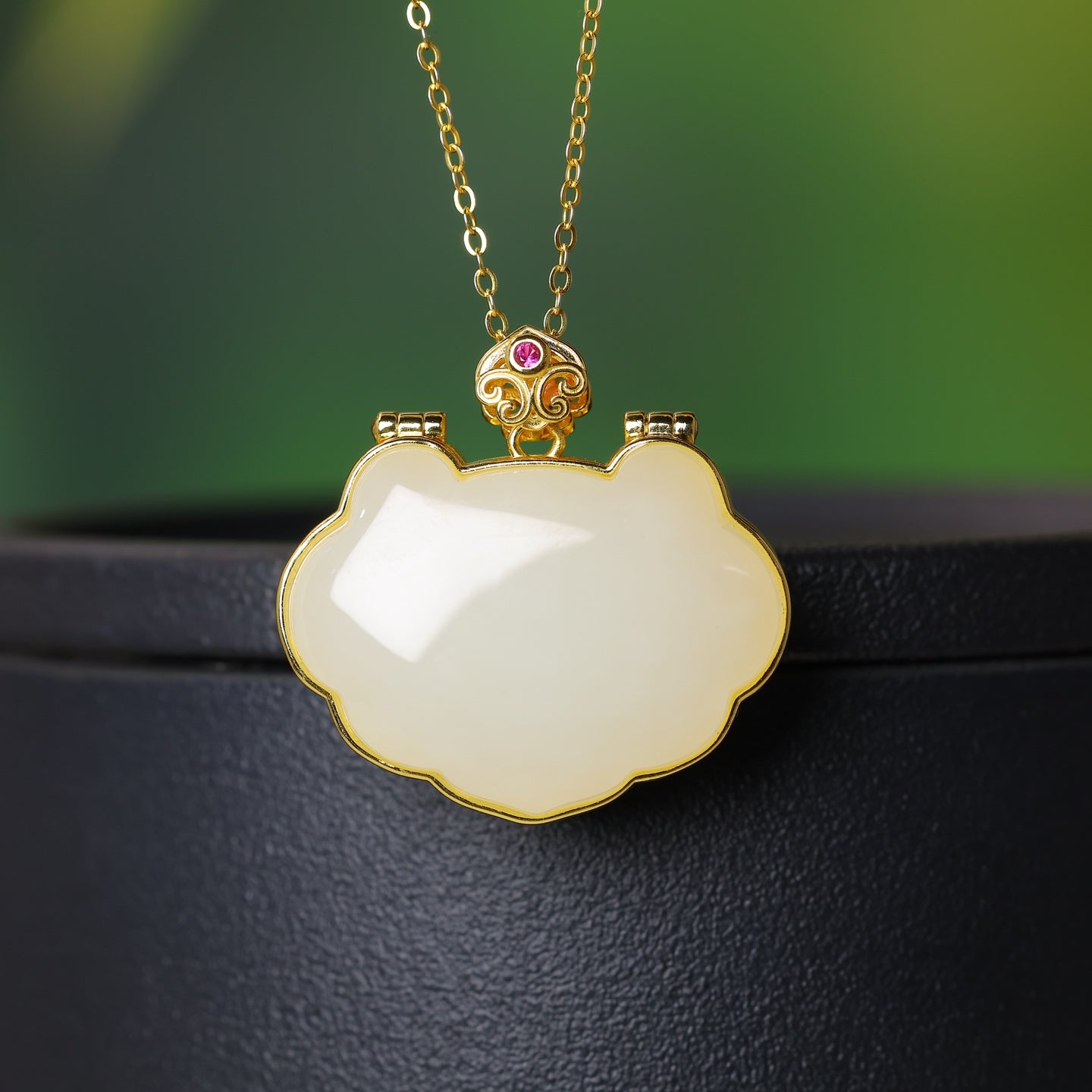 S925_Sterling_Silver_Hetian_Jade_Ruyi_Lock_Ruyi_Pendant