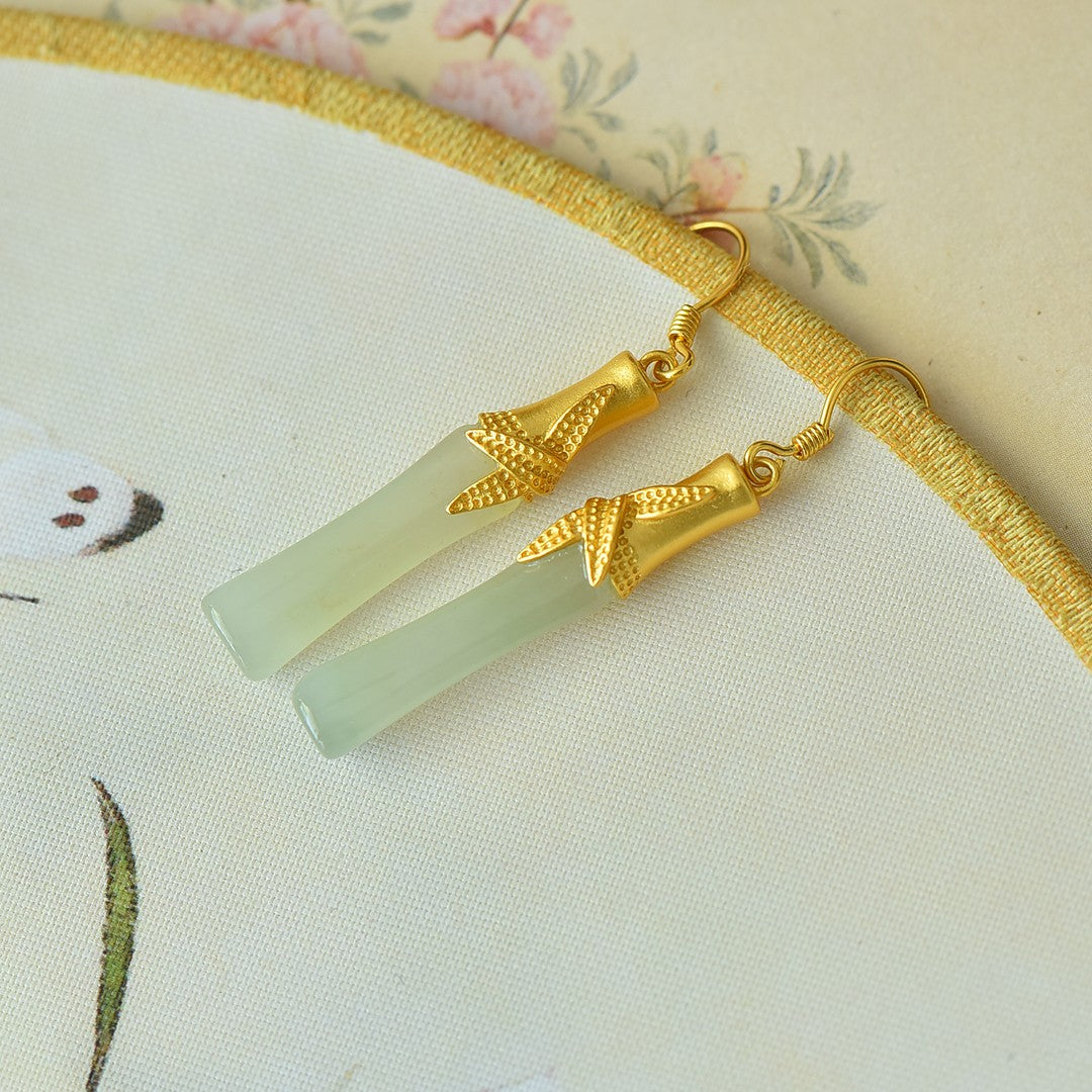 925_Silver_Nephrite_Earrings_Simple_With_Certificate