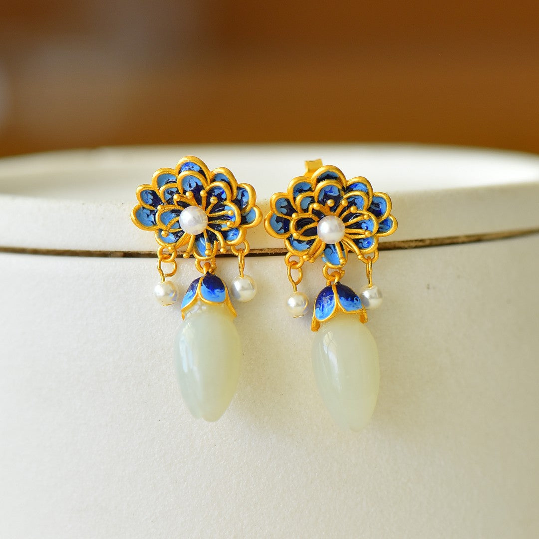 925_Silver_Nephrite_Earrings_Exquisite