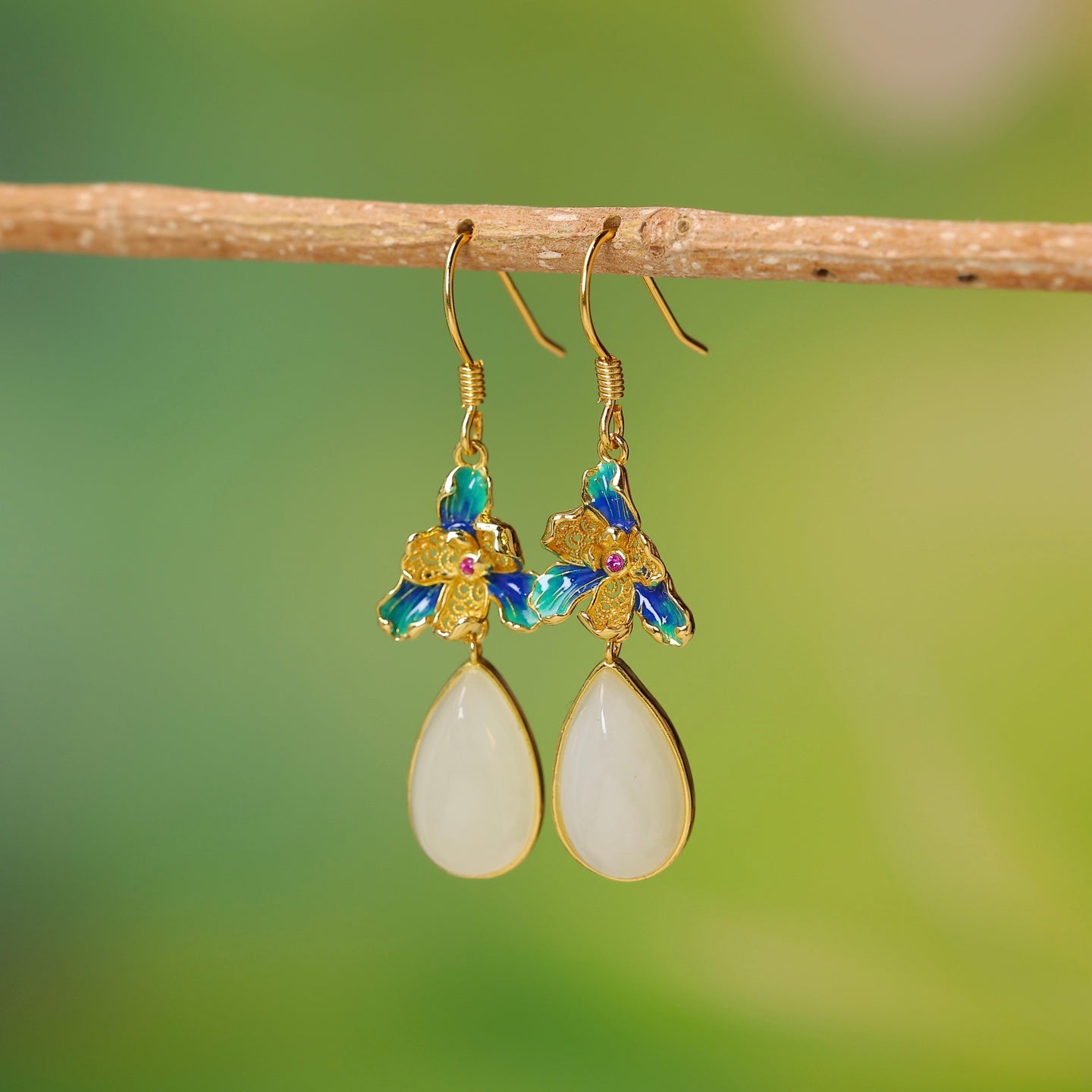925_Silver_Nephrite_Earrings_Fine_Texture_178