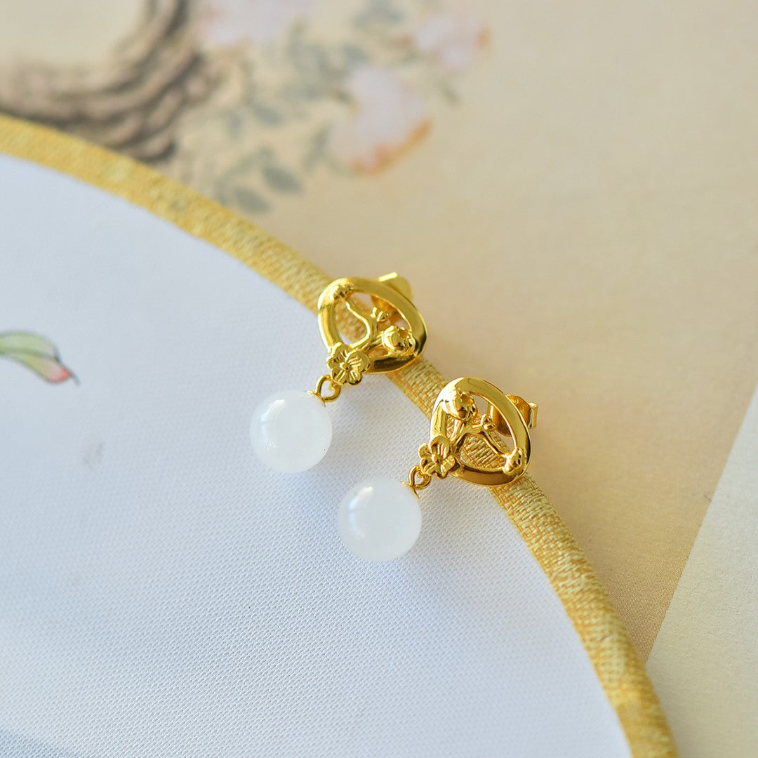 925_Silver_Nephrite_Earrings_Simple_Elegant_Exquisite