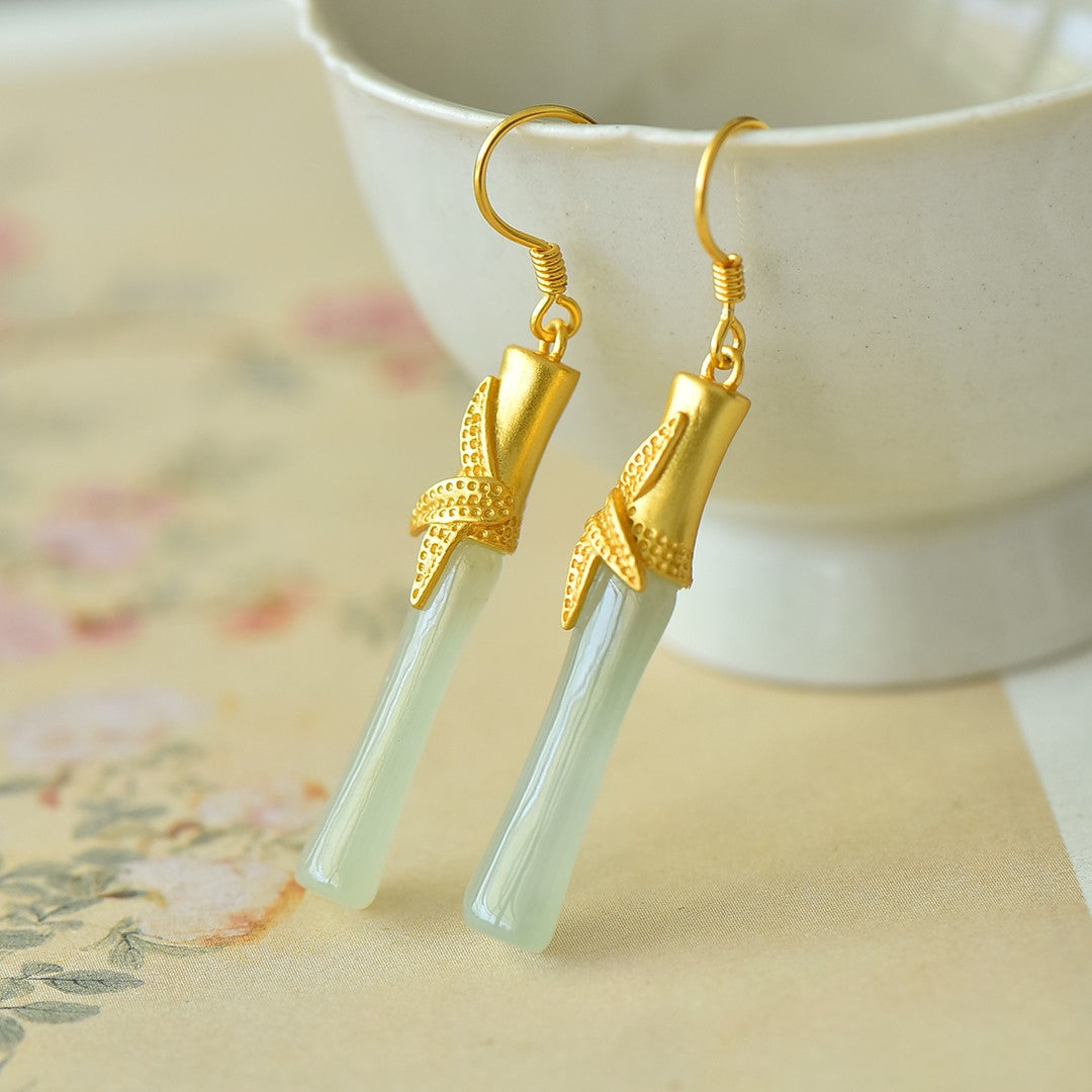 925_Silver_Nephrite_Earrings_Simple_With_Certificate
