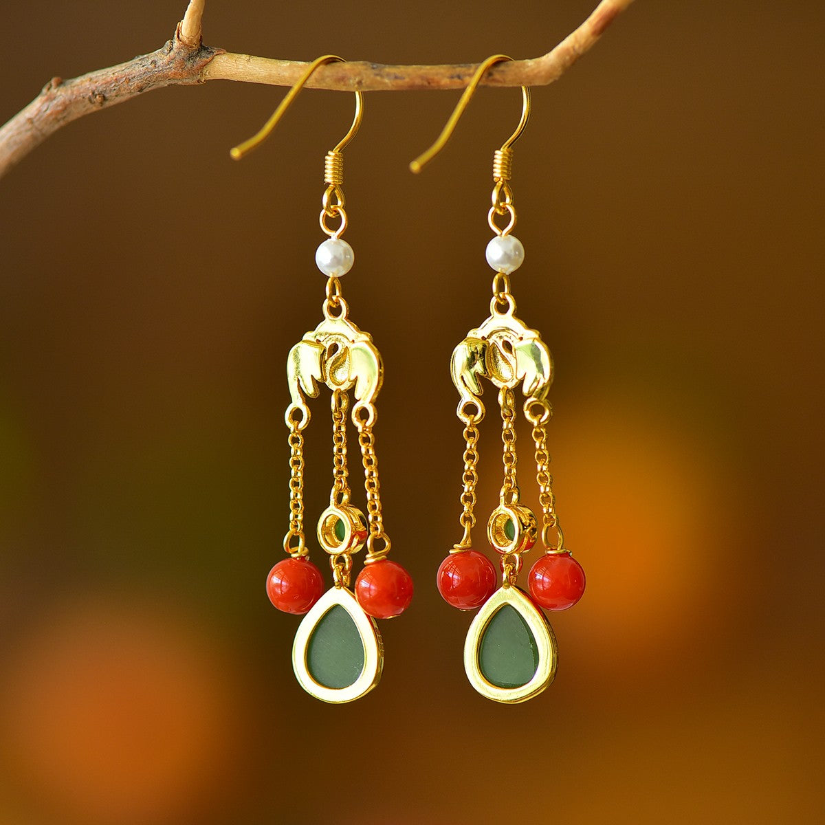 925_Silver_Nephrite_Green_Jade_Earrings_Fine_Texture_Exquisite
