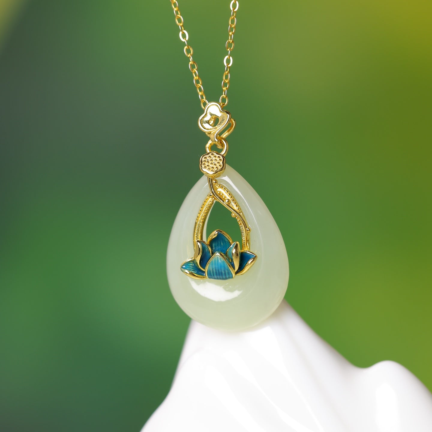 S925_Sterling_Silver_Hetian_Jade_Pendant_Lotus