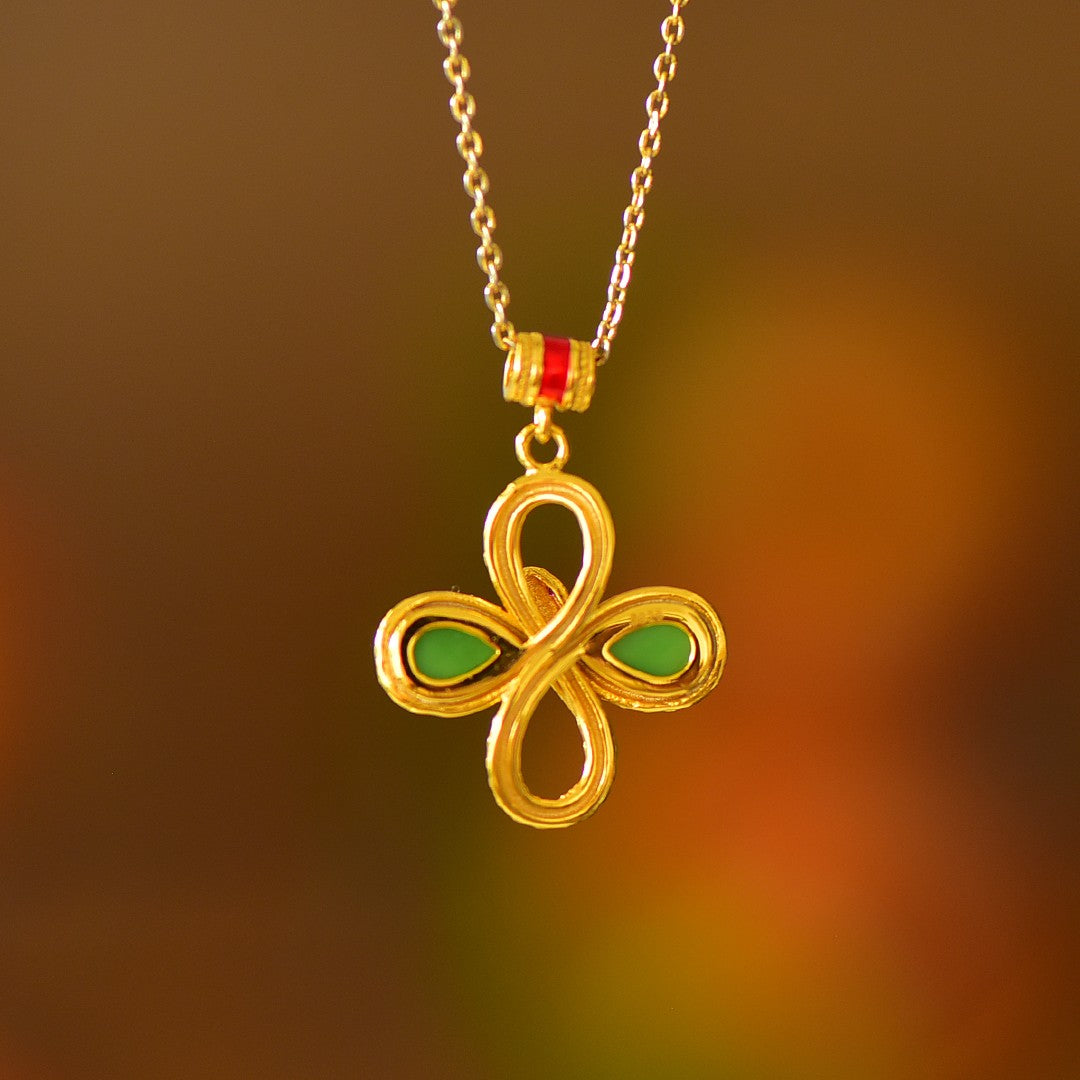 S925_Sterling_Silver_Hetian_Jasper_Pendant_Clover