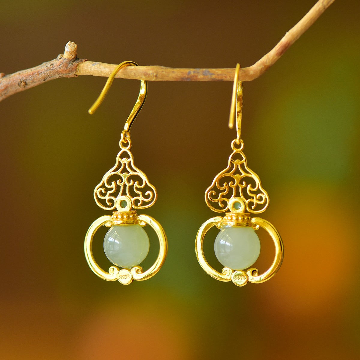 925_Silver_Q_Nephrite_Earrings_Fine_Texture_With_Certificate