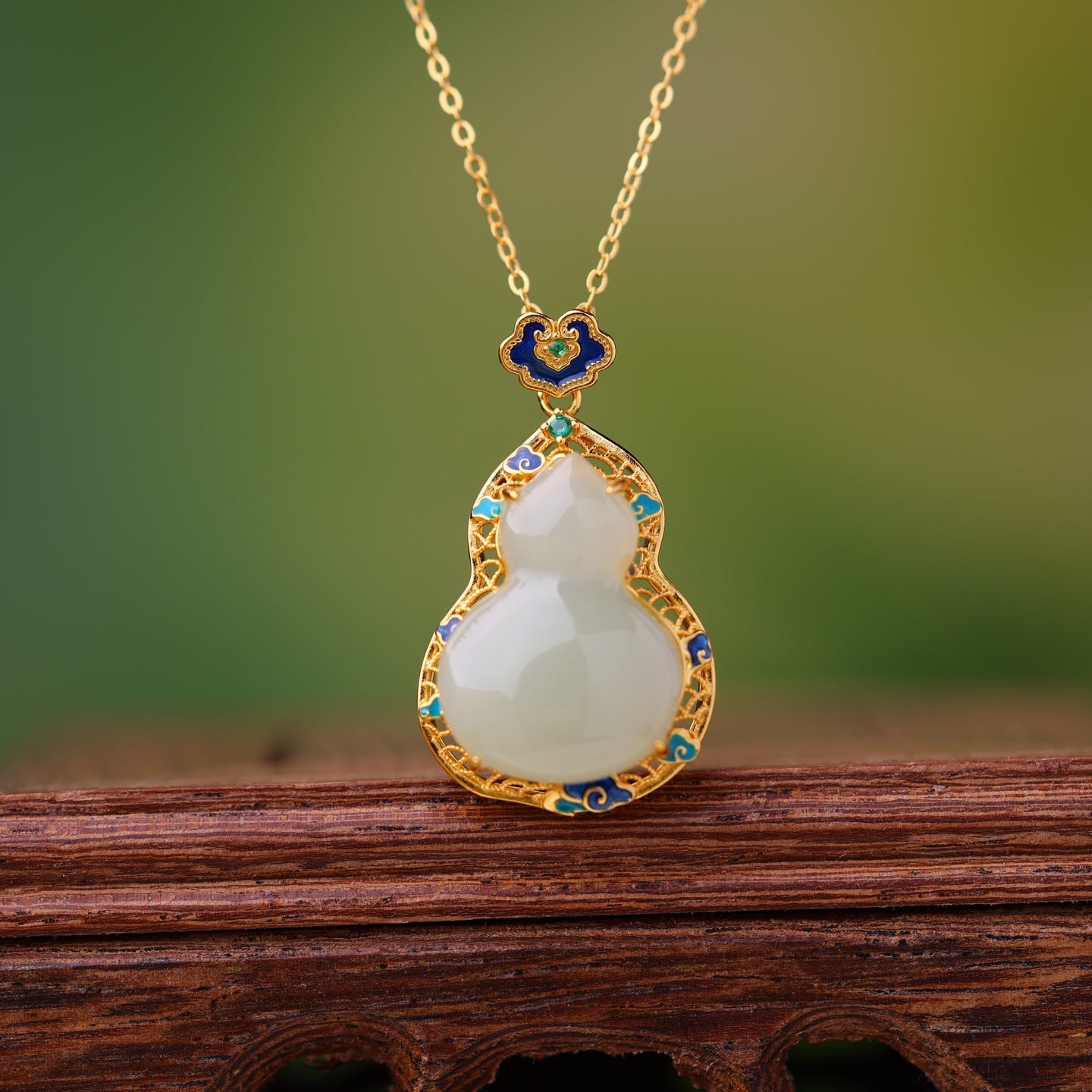 S925_Sterling_Silver_Hetian_Jade_Ruyi_Pendant_Gourd