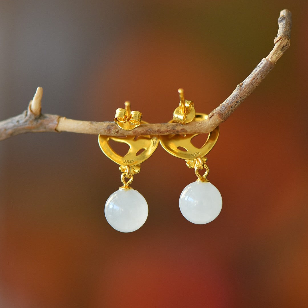 925_Silver_Nephrite_Earrings_Simple_Elegant_Exquisite