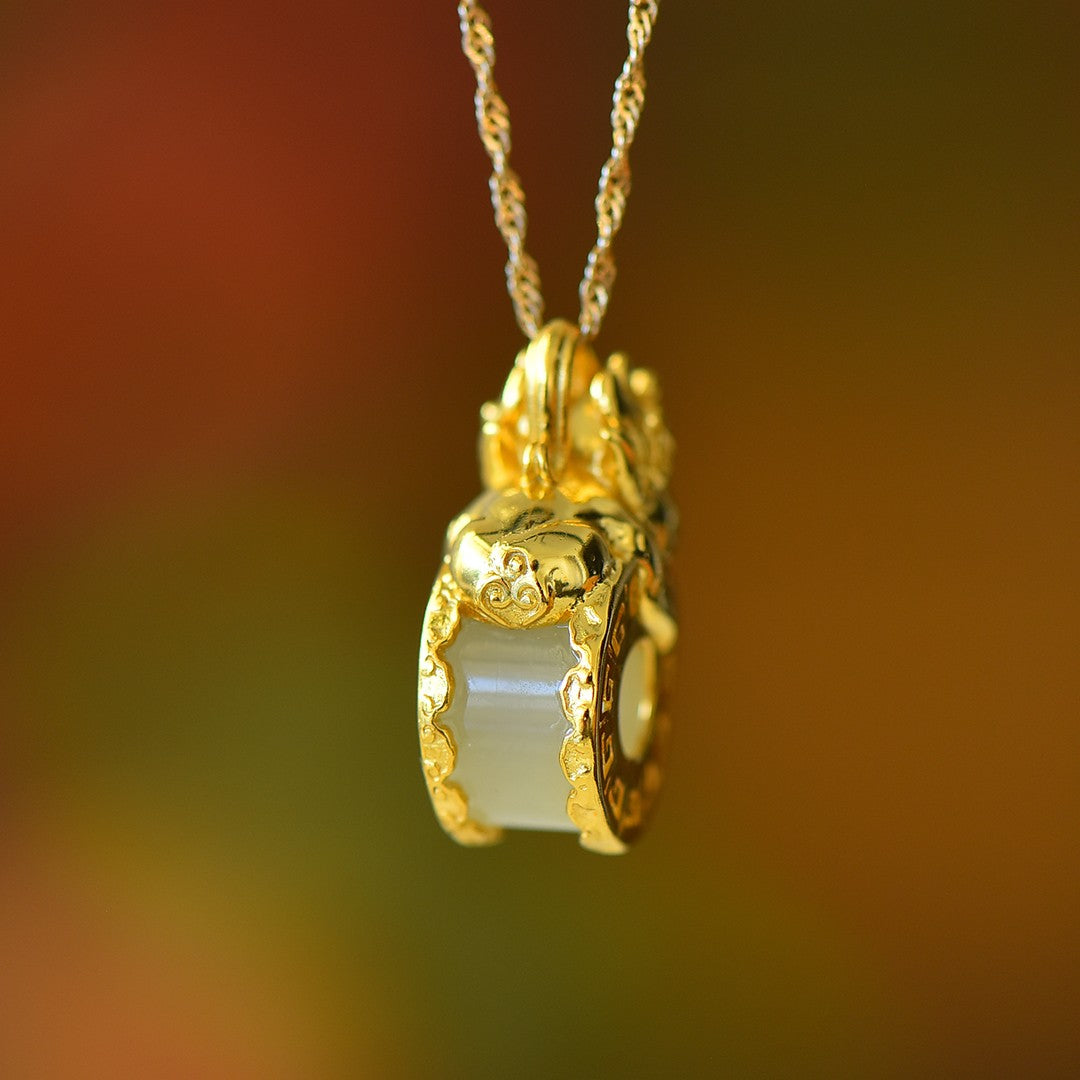 S925_Sterling_Silver_Hetian_Jade_Pendant_Lion_Dance