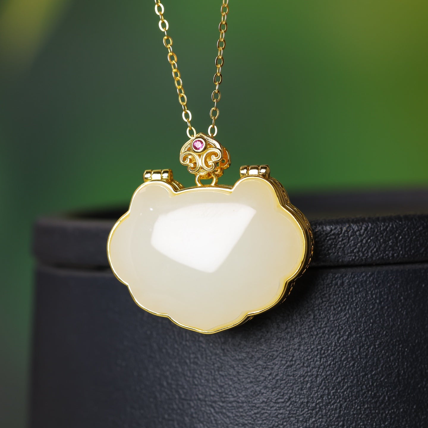 S925_Sterling_Silver_Hetian_Jade_Ruyi_Lock_Ruyi_Pendant