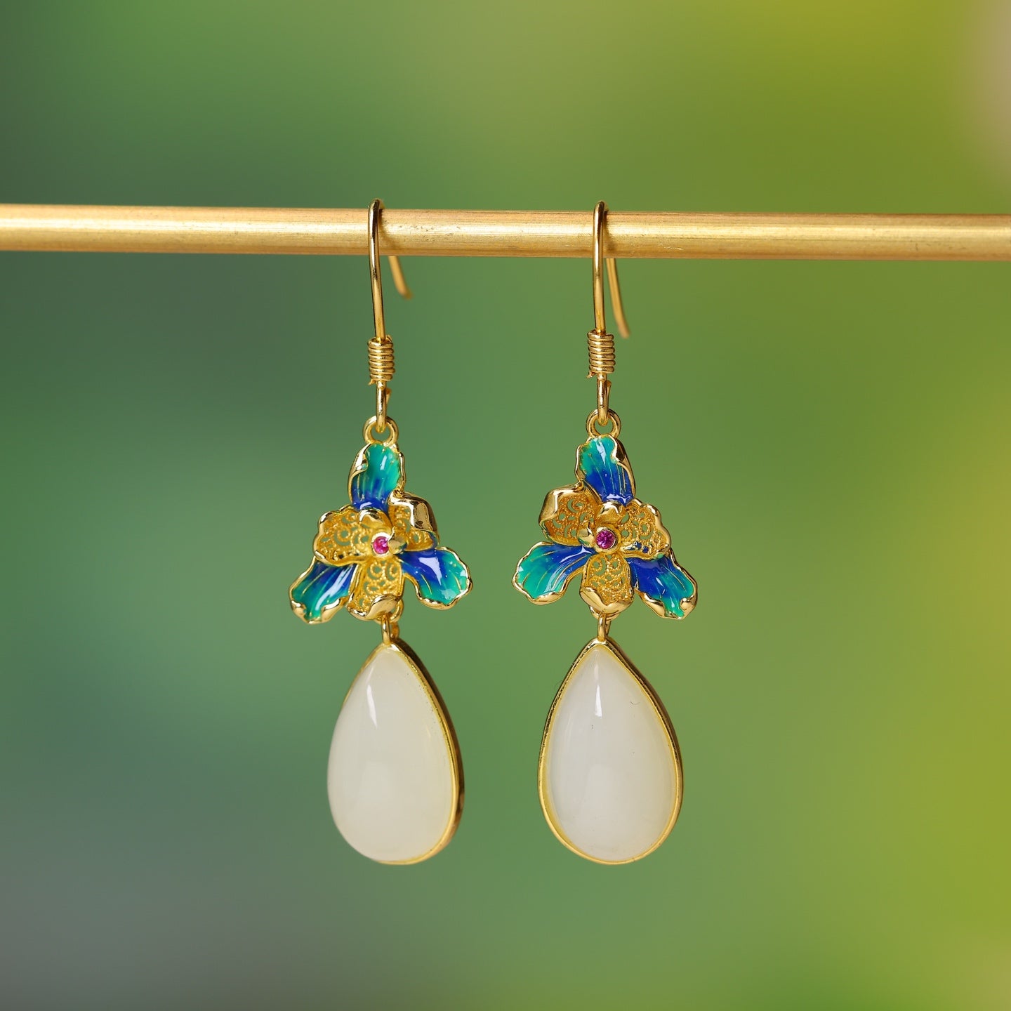 925_Silver_Nephrite_Earrings_Fine_Texture_178