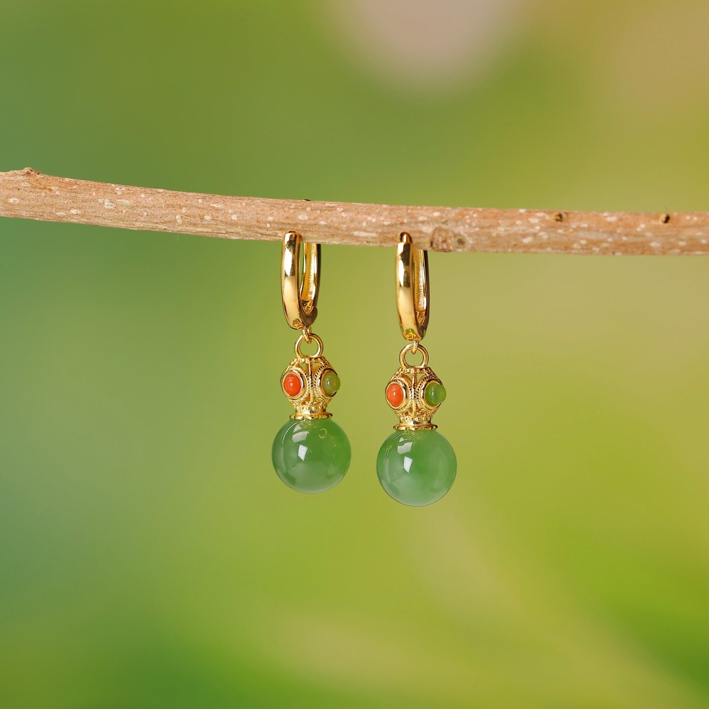 925_Silver_Nephrite_Green_Jade_Earrings_Fine_Texture_172