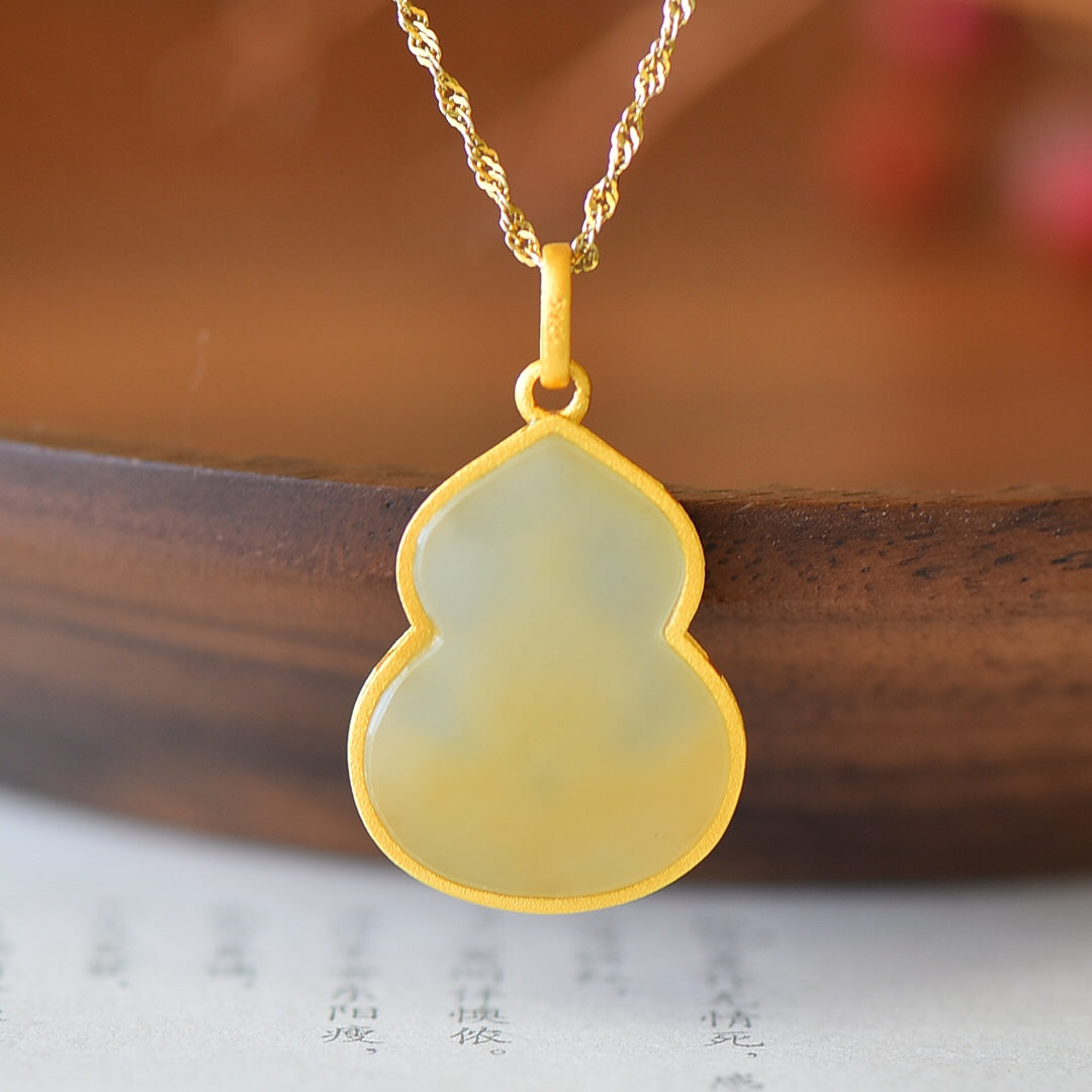 S925_Sterling_Silver_Hetian_Jade_Pendant_Gourd