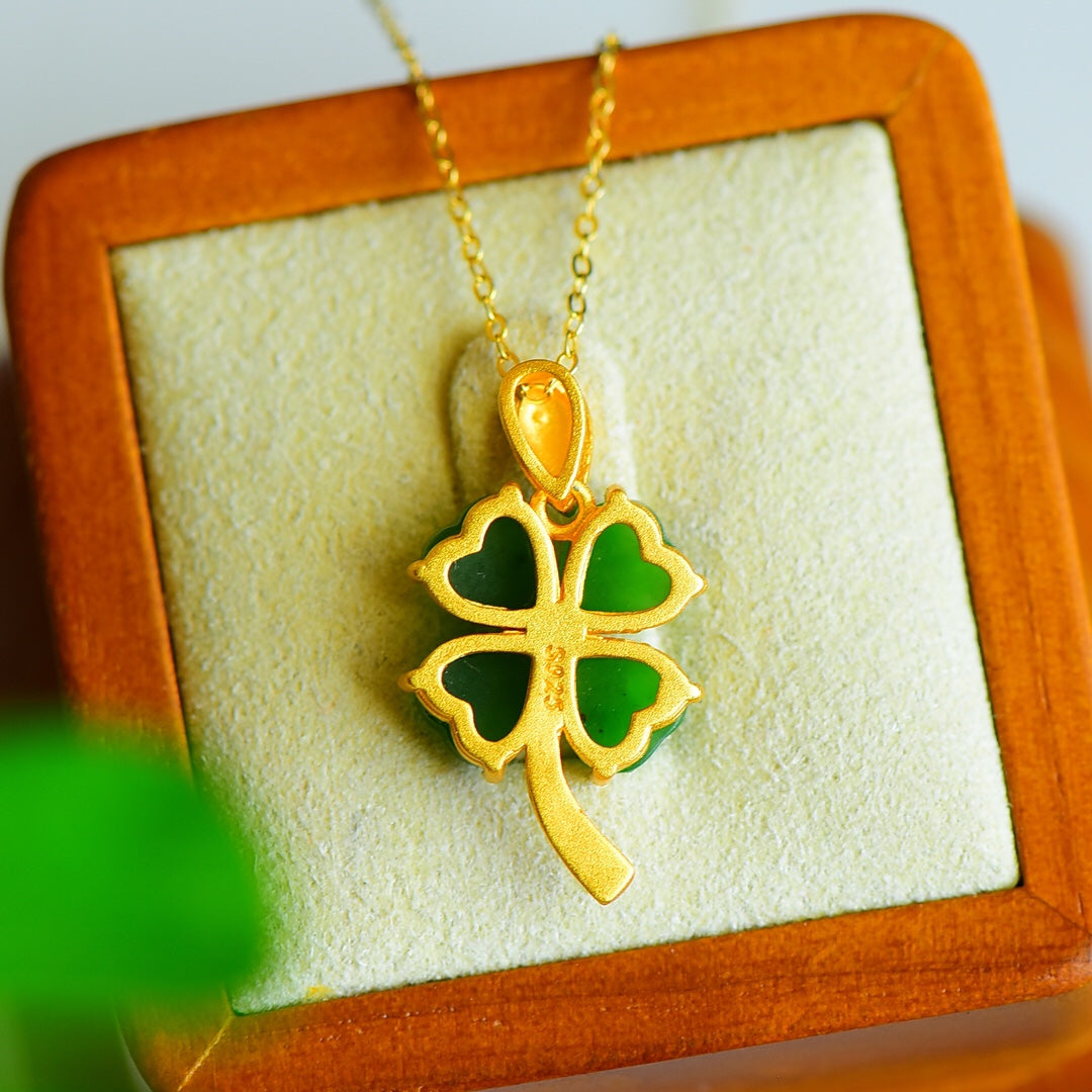 S925_Sterling_Silver_Hetian_Jade_Pendant_Clover_4