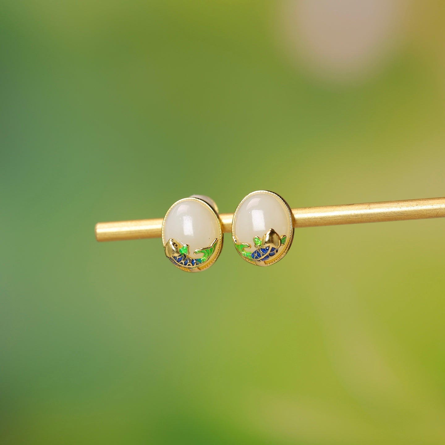 925_Silver_Nephrite_Earrings_Fine_Texture_177