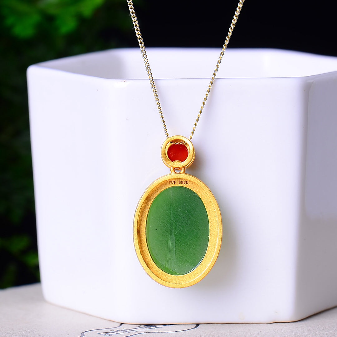 S925_Sterling_Silver_Hetian_Jade_Hetian_Jasper_Pendant