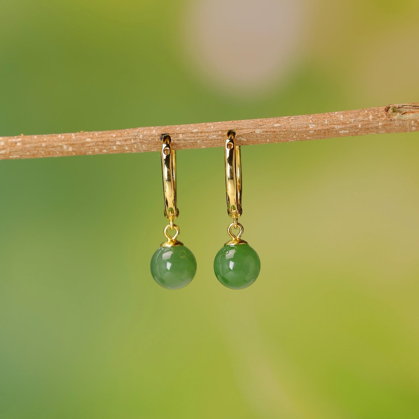 925_Silver_Nephrite_Green_Jade_Earrings_Fine_Texture_170