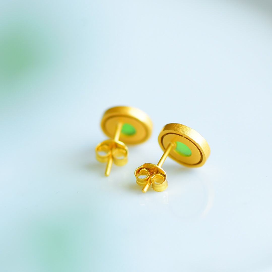 925_Silver_Nephrite_Green_Jade_Earrings_Fashion_Simple
