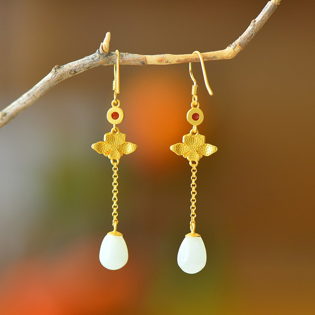 925_Silver_Nephrite_Earrings_Simple_Elegant